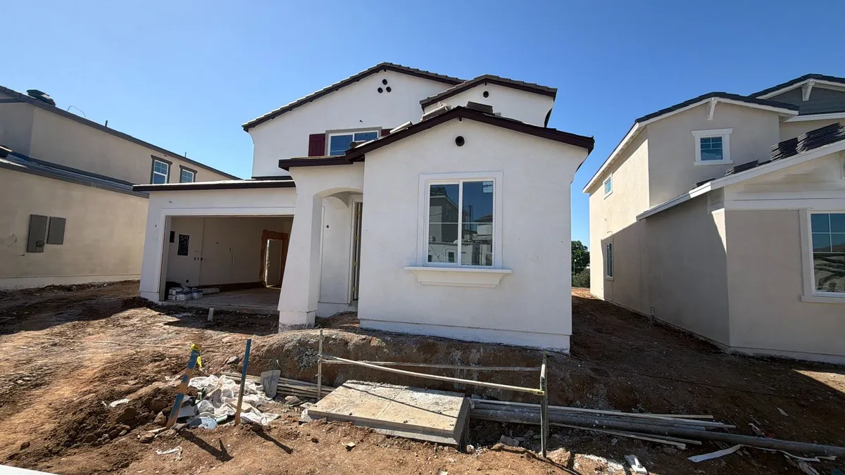 Construction progress aerial shot