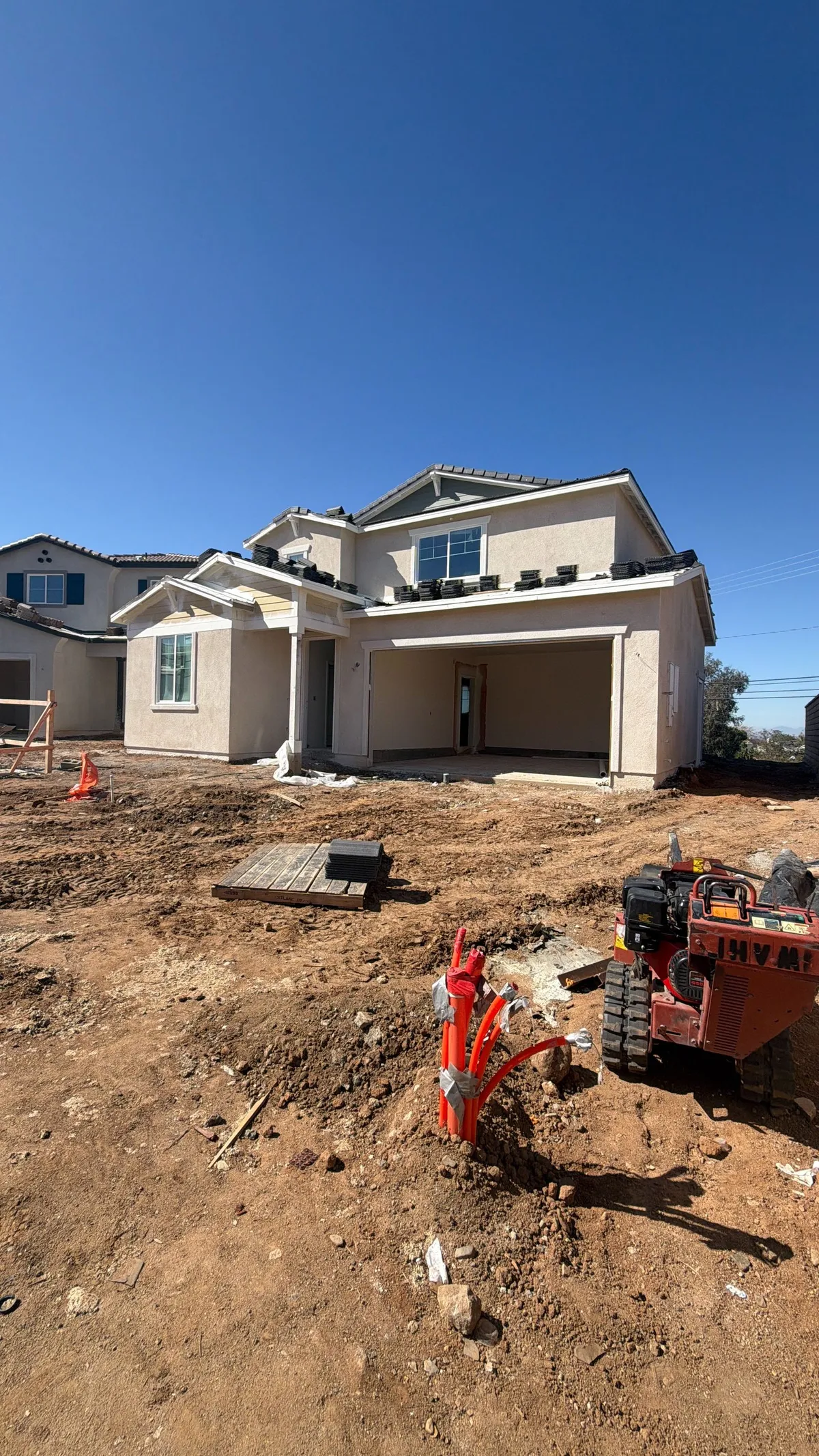 Street-level construction view