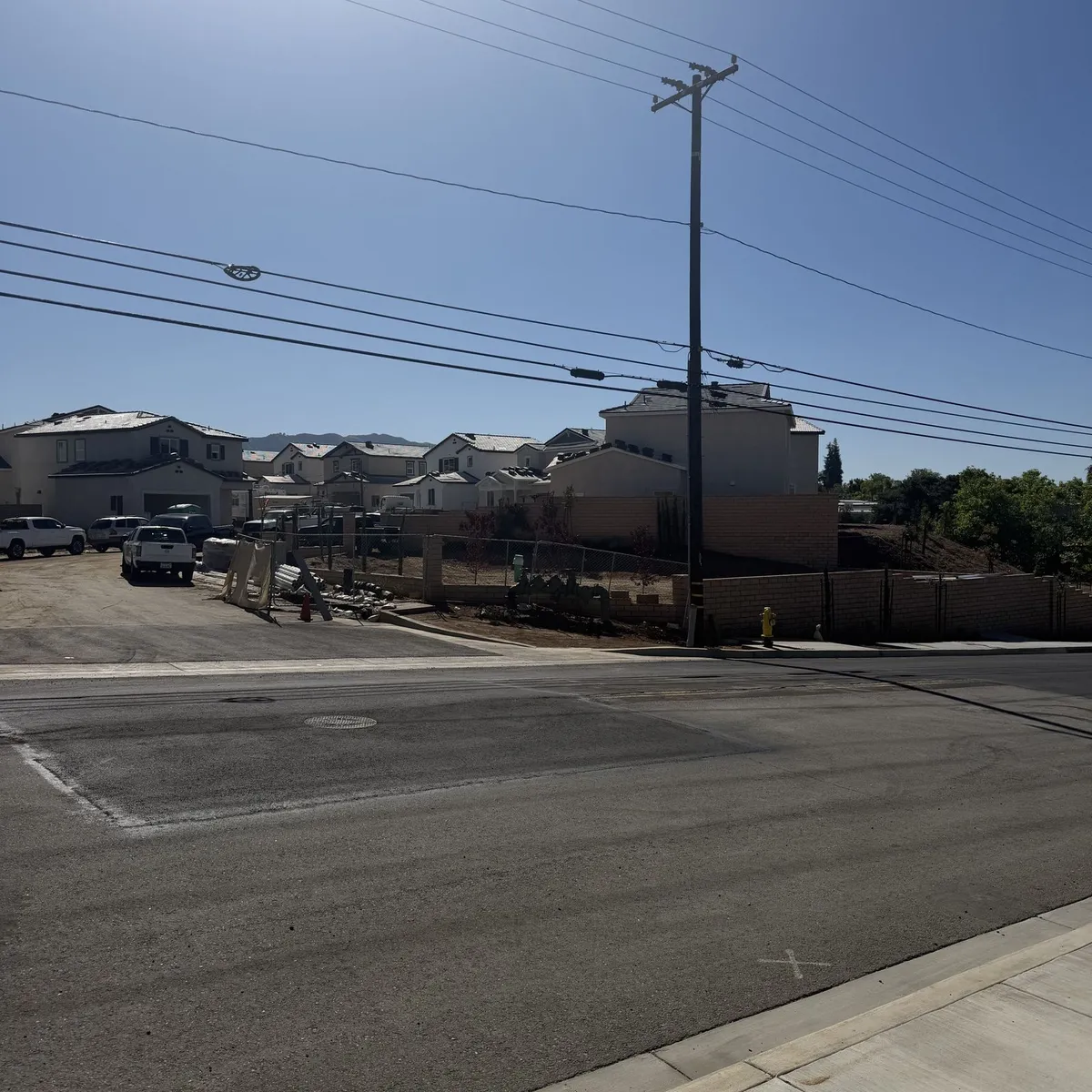 Construction progress ground view