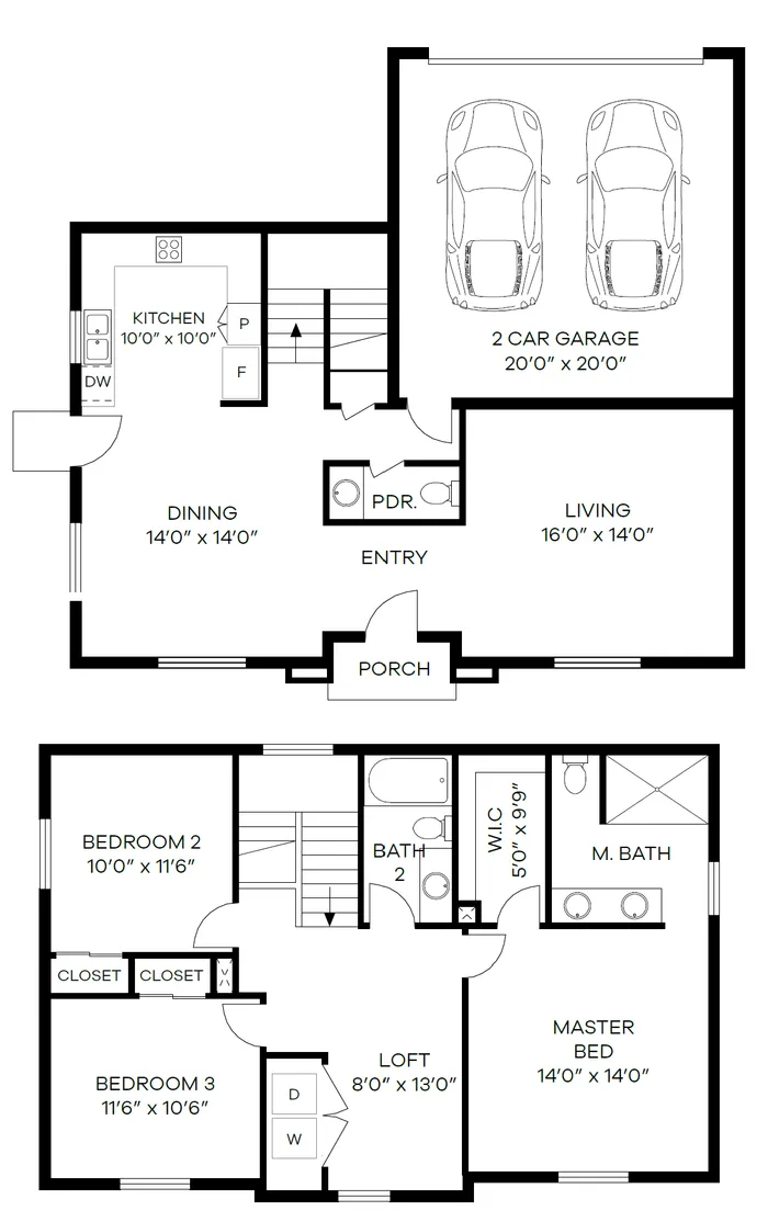 Plan 1 — 1,689 Sq Ft