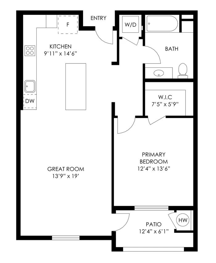 Plan 4 - 1 Bed
