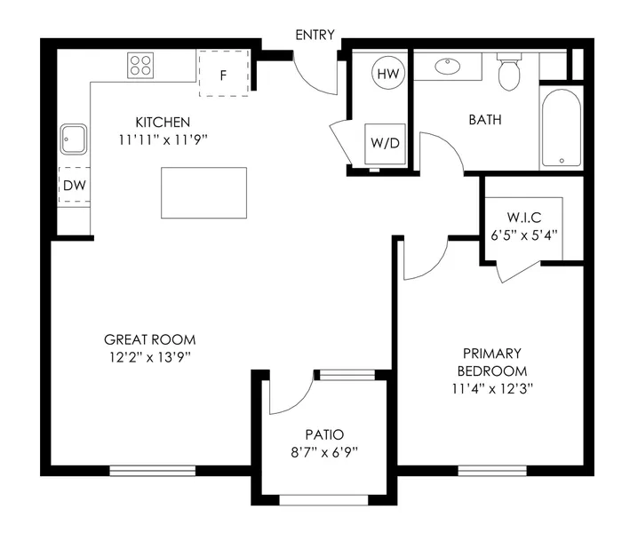 Plan 2 - 1 Bed